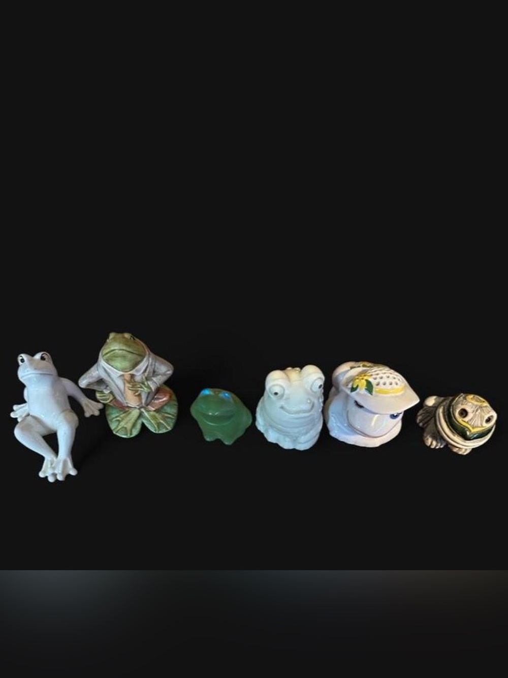 Decorative Ceramic Frog Figurine Collection